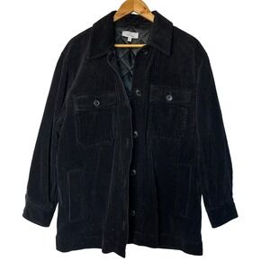 Other Stories US 8 Black Corduroy Shacket Oversized Quilted Lined Jacket Women
